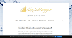 Desktop Screenshot of aksjebloggen.com